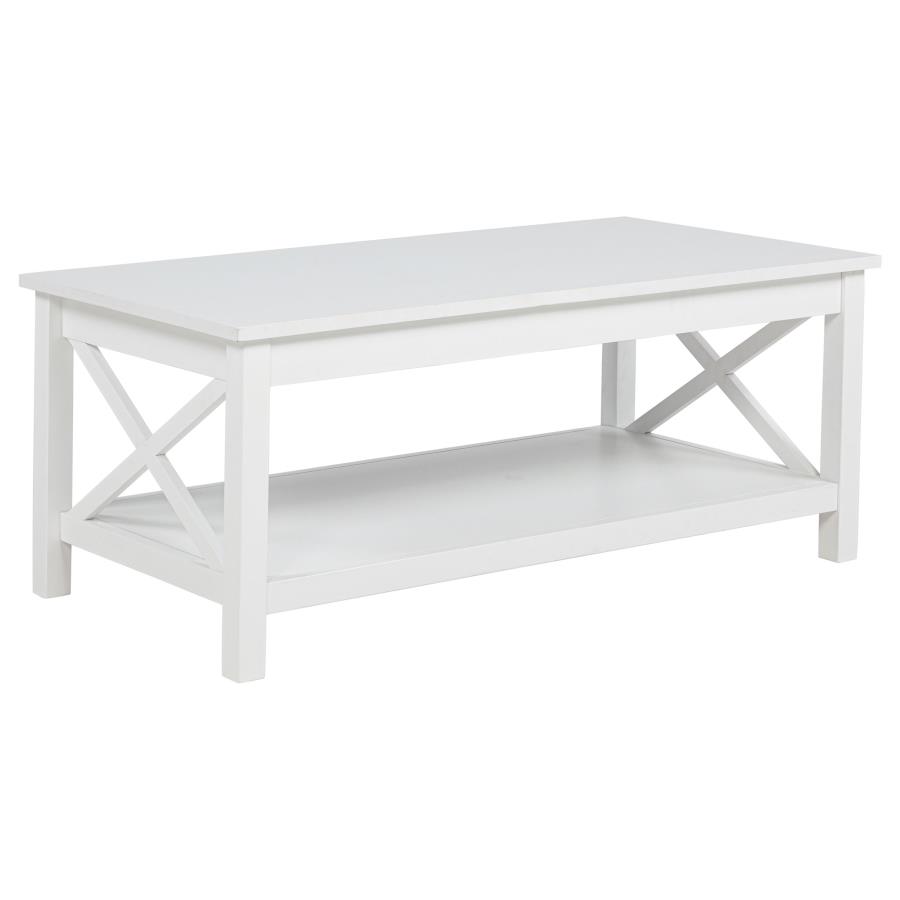 Skyview 44-inch Rectangular Lift Top Coffee Table White view 4