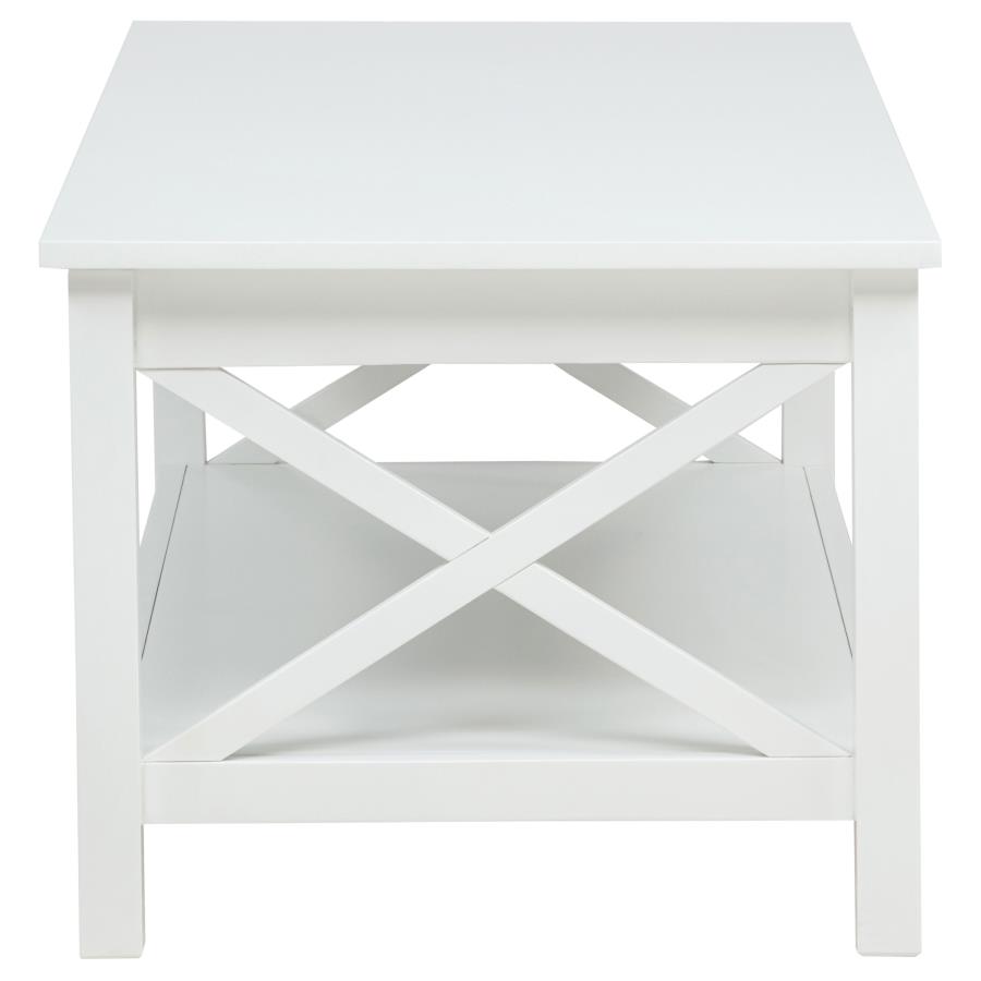 Skyview 44-inch Rectangular Lift Top Coffee Table White view 6