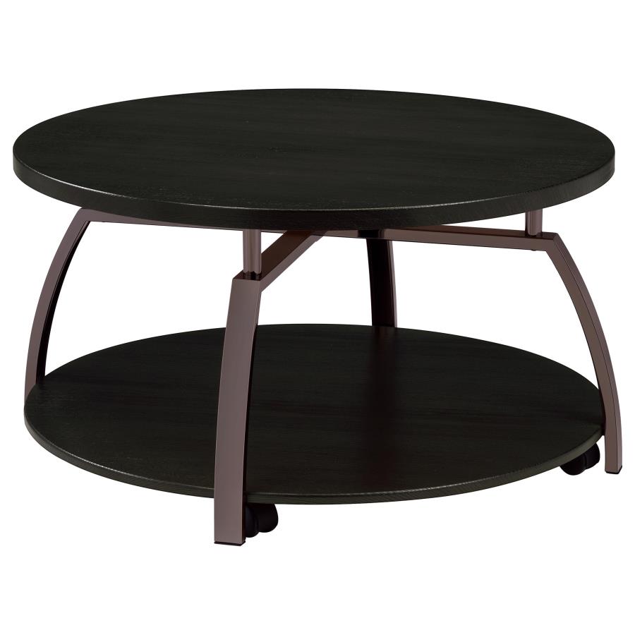 Dacre 2-piece Round Coffee and End Table Set Dark Charcoal view 4