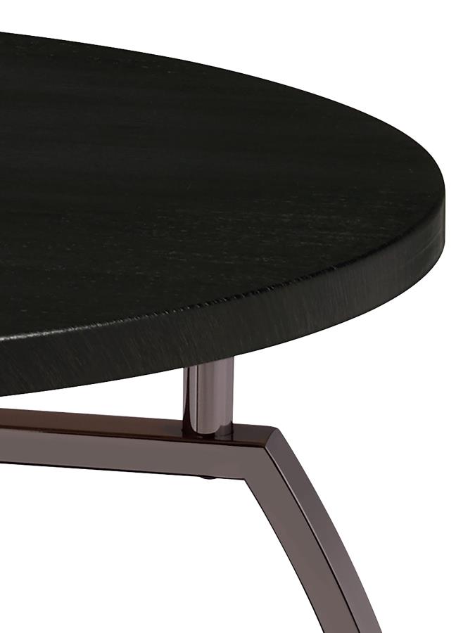 Dacre 3-piece Round Coffee and End Table Set Dark Charcoal view 5