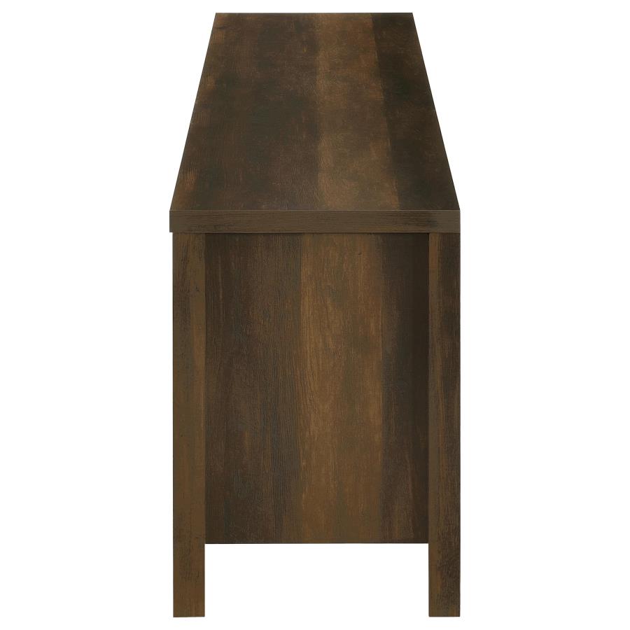 Carey 79-inch TV Stand Fireplace Media Console Dark Pine view 6