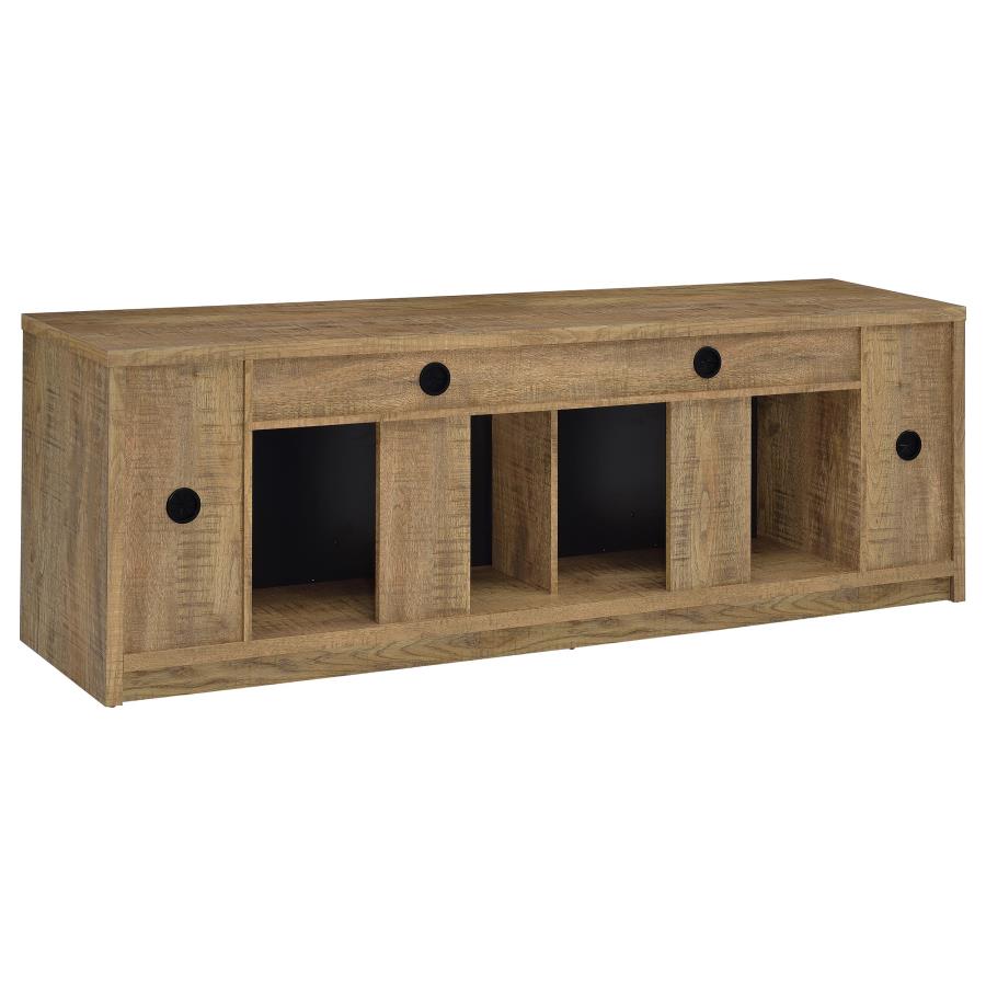 Eddy 79-inch 2-door TV Stand Fireplace Media Console Mango view 7