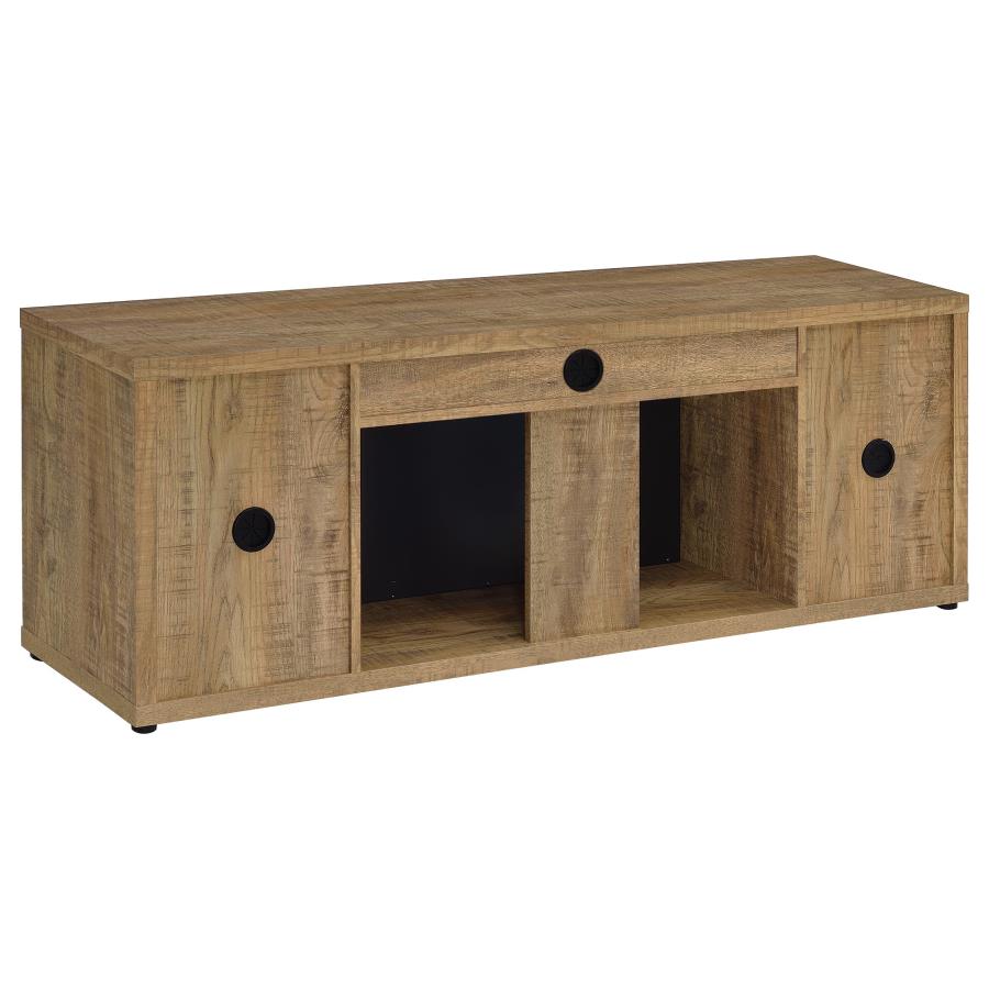 Fuller 60-inch 2-door TV Stand Fireplace Media Console Mango view 7