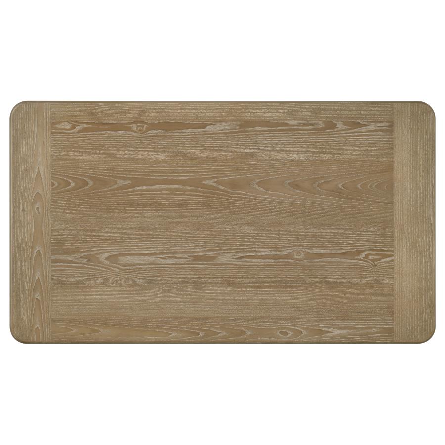 Adina Rectangular Wood Coffee Table Distressed Light Brown view 6