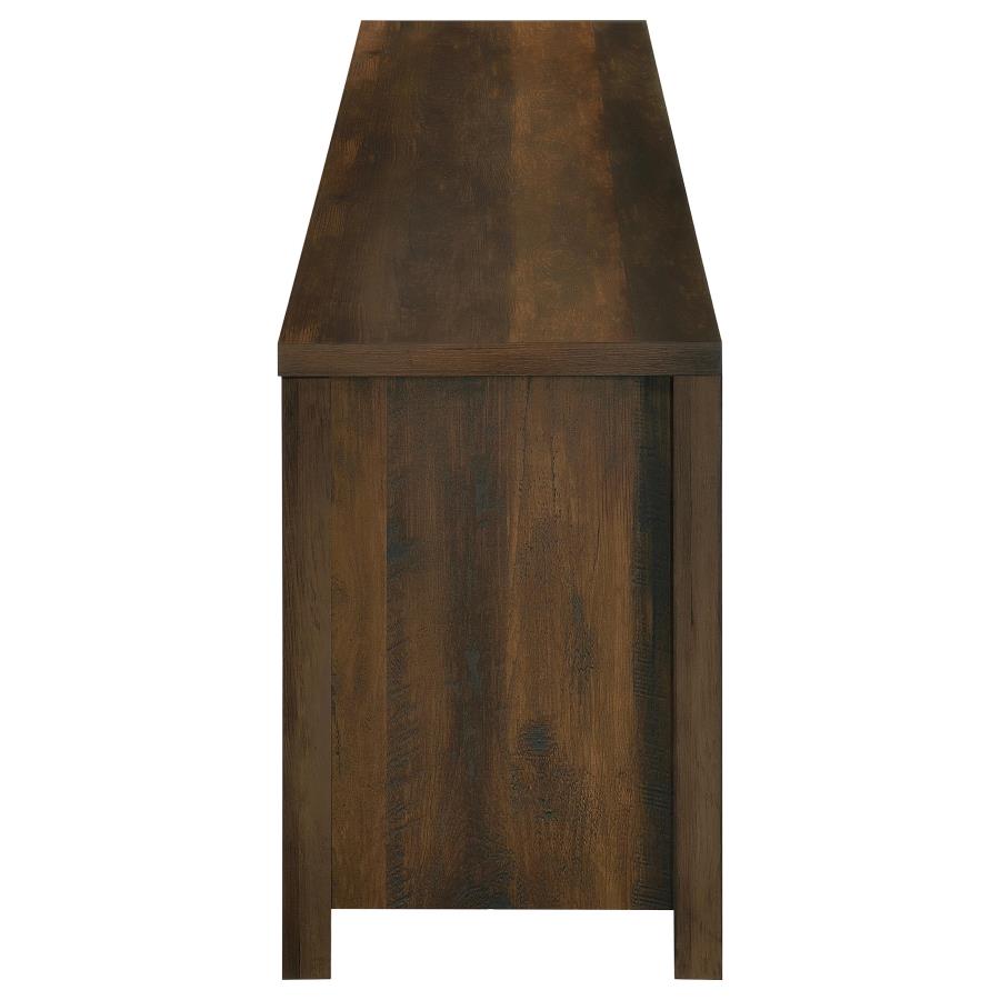 Enfield 71-inch TV Stand Fireplace Media Console Dark Pine view 6