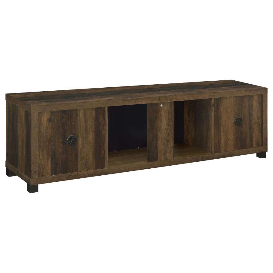 Havering 71-inch TV Stand Fireplace Media Console Dark Pine view 7