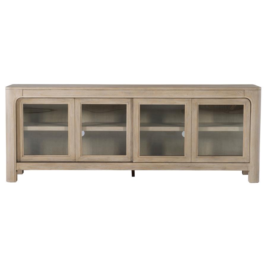 Solano 71-inch 2-door TV Stand Media Console Weathered Mango view 5