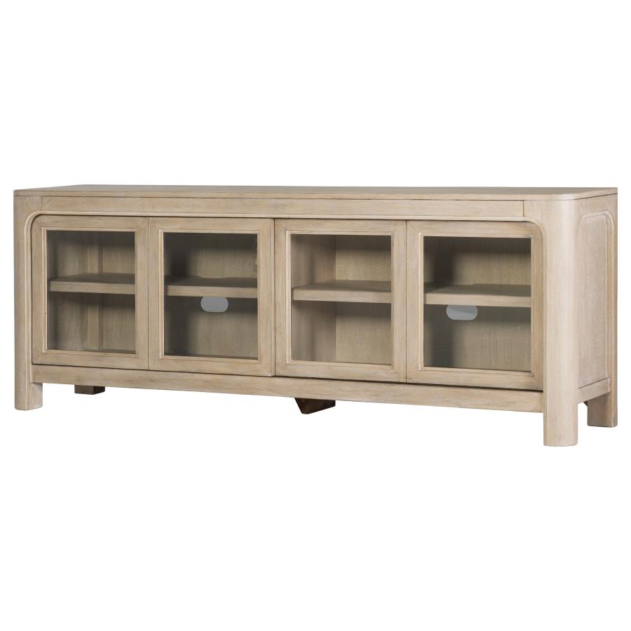 Solano 71-inch 2-door TV Stand Media Console Weathered Mango view 6