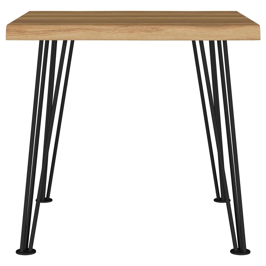 Zander Square Wood Top Coffee Table Natural Brown view 3