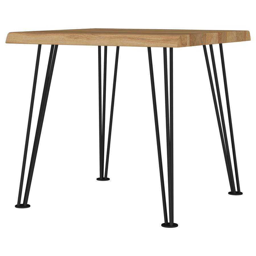 Zander Square Wood Top Coffee Table Natural Brown view 4