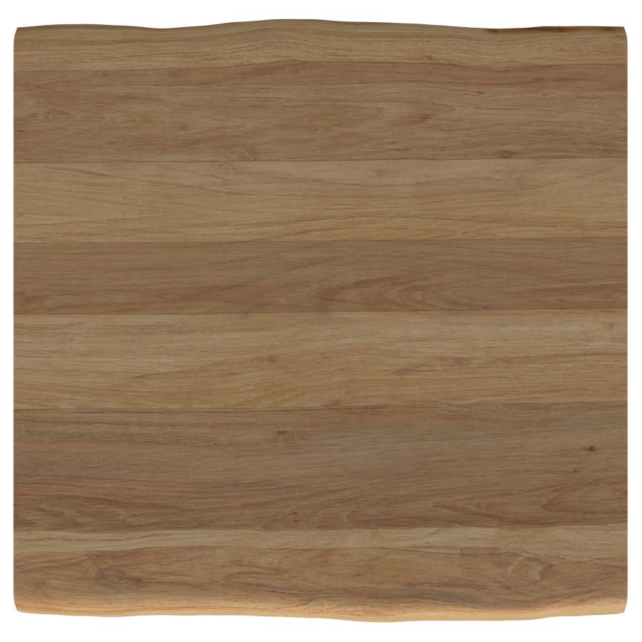 Zander Square Wood Top Coffee Table Natural Brown view 6