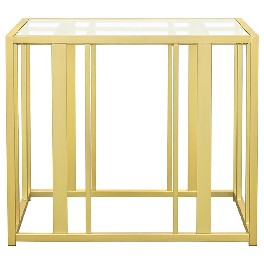 Adri 2-piece Coffee and End Table Set Matte Brass view 4
