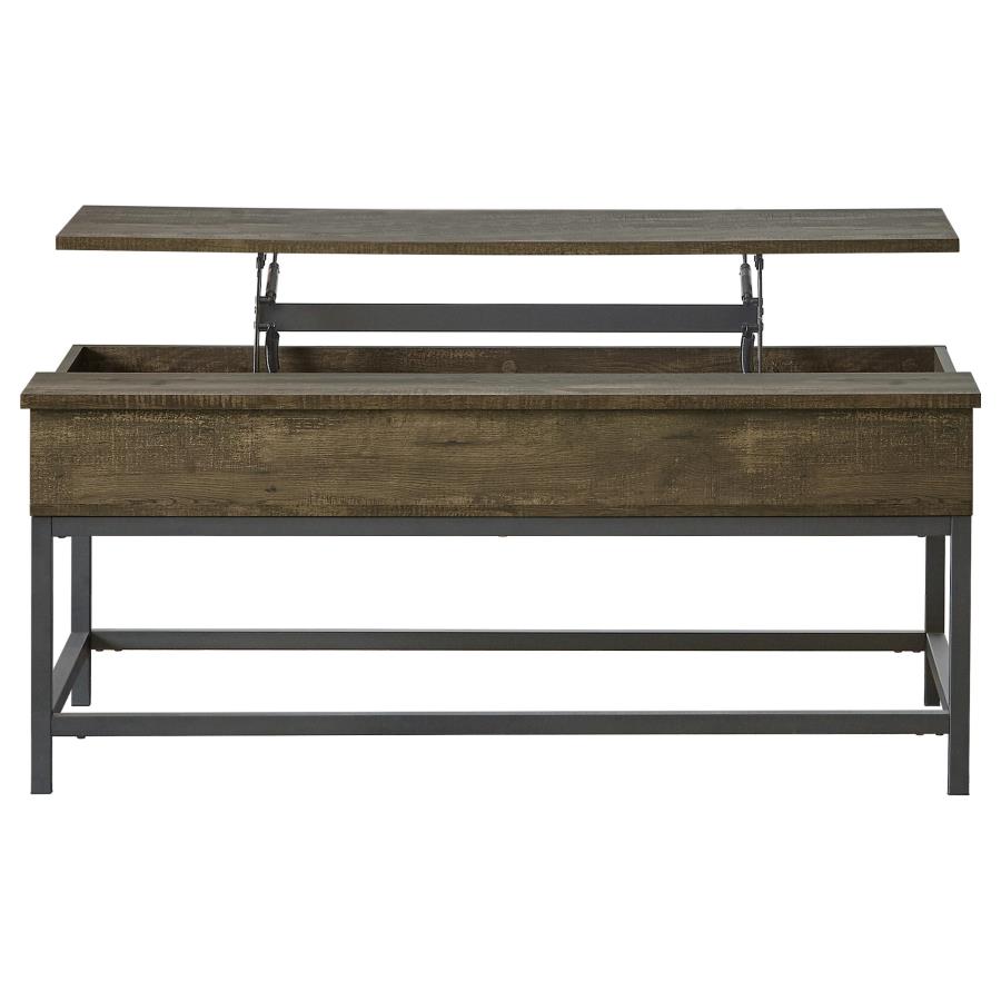 Byers 2-piece Lift Top Coffee and End Table Set Brown Oak view 4