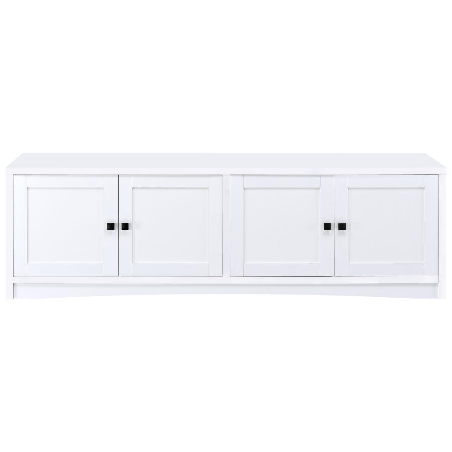 Laughlin 4-door Engineered Wood 78-inch TV Stand White view 4