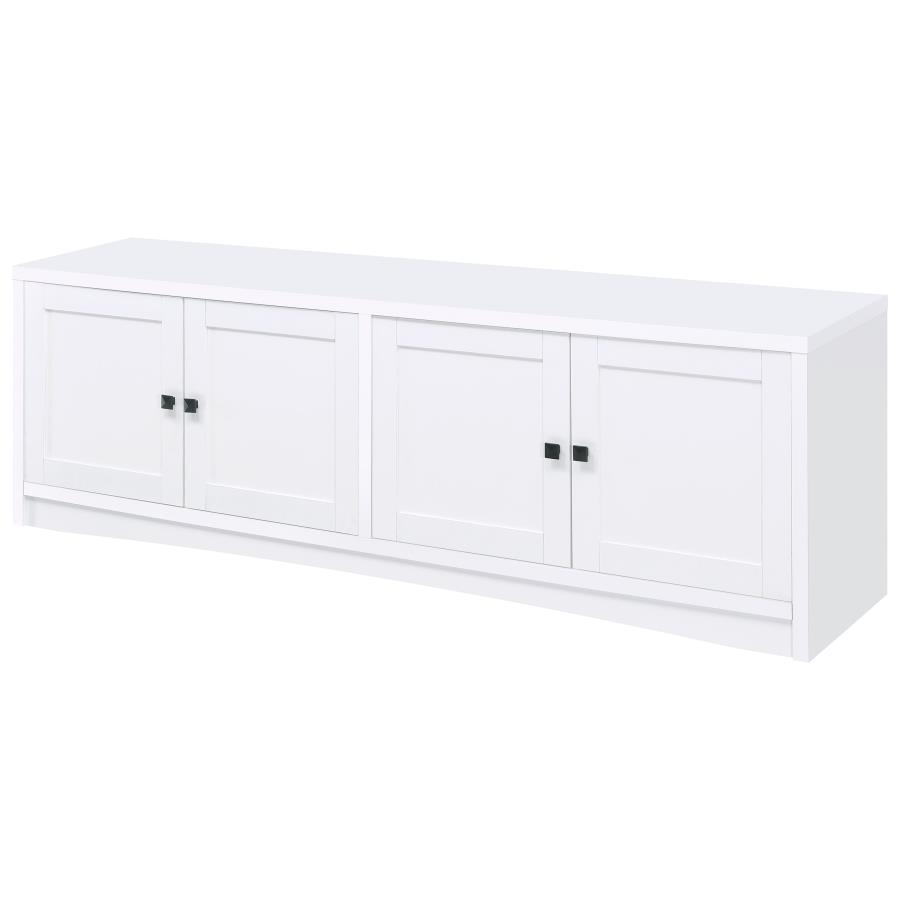 Laughlin 4-door Engineered Wood 78-inch TV Stand White view 5