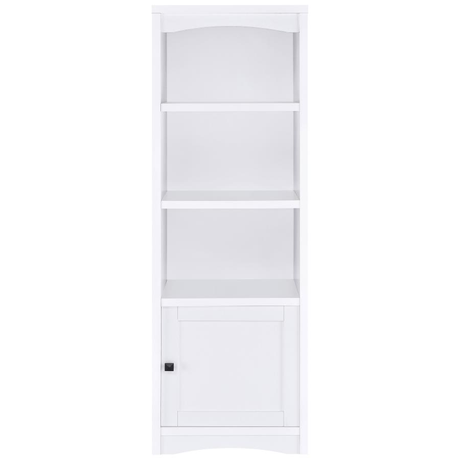 Laughlin 4-shelf Engineered Wood Media Tower White view 4
