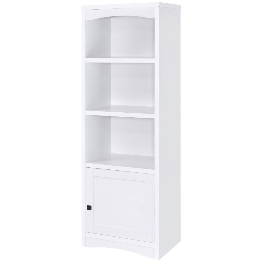 Laughlin 4-shelf Engineered Wood Media Tower White view 5