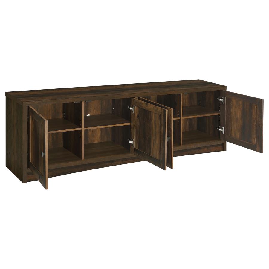 Laughlin 4-door Engineered Wood 78-inch TV Stand Dark Pine view 3