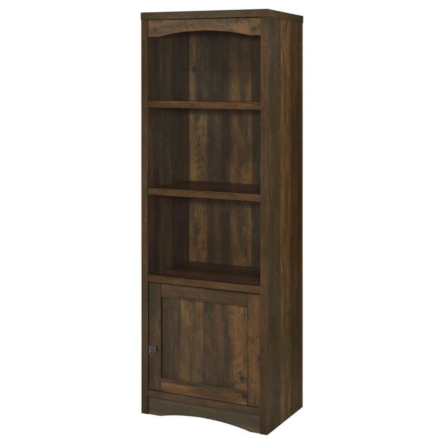 Laughlin 4-shelf Engineered Wood Media Tower Dark Pine view 5