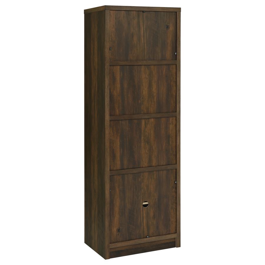 Laughlin 4-shelf Engineered Wood Media Tower Dark Pine view 7