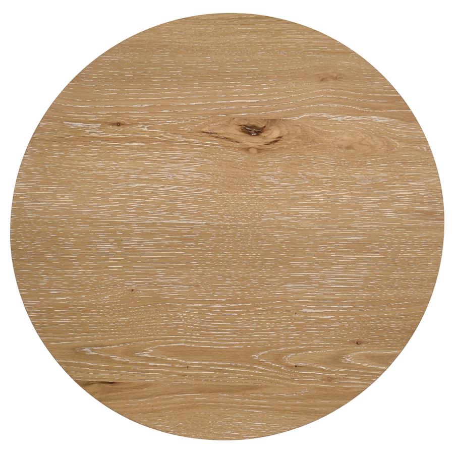 Kessler 3-piece Round Sculptural Wood Coffee Table Set Light Oak view 6