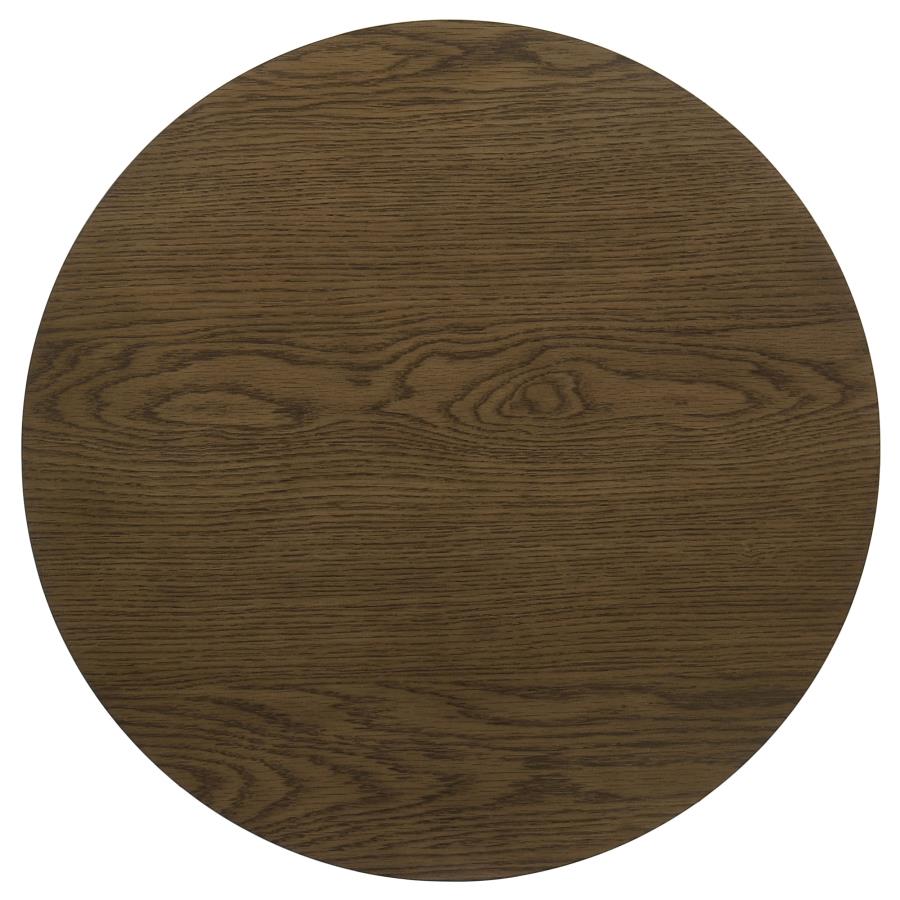 Kessler Round Sculptural Wood End Table Brown view 5