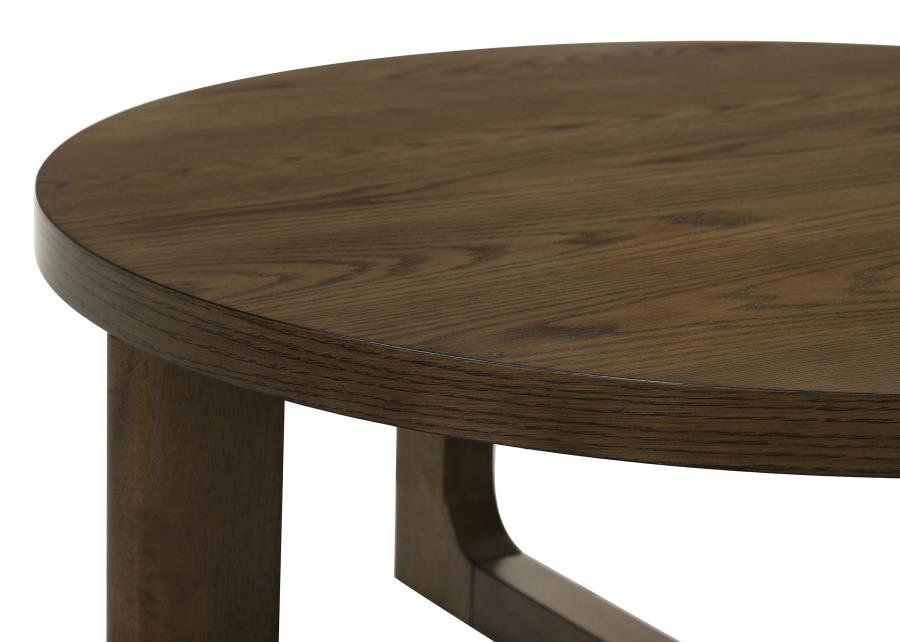 Kessler Round Sculptural Wood End Table Brown view 6