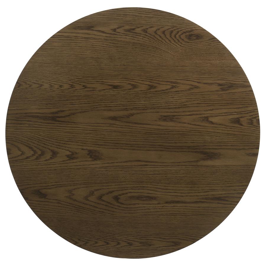 Kessler Round Sculptural Wood Coffee Table Brown view 5