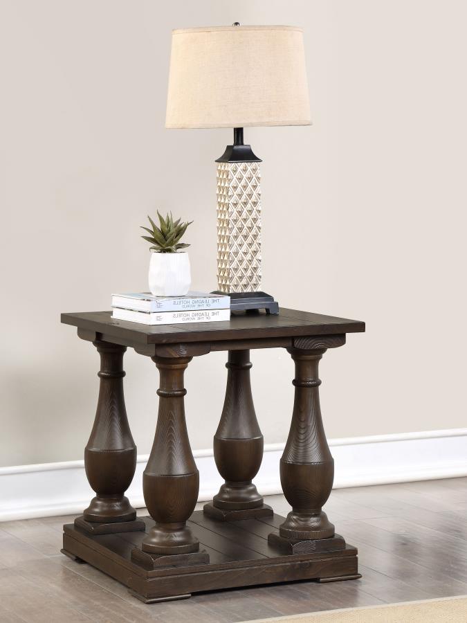 Walden Rectangular Wood Side End Table Coffee Brown view 2