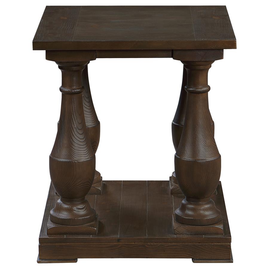Walden Rectangular Wood Side End Table Coffee Brown view 3