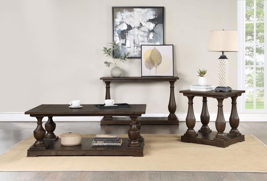 Walden Rectangular Wood Side End Table Coffee Brown view 7
