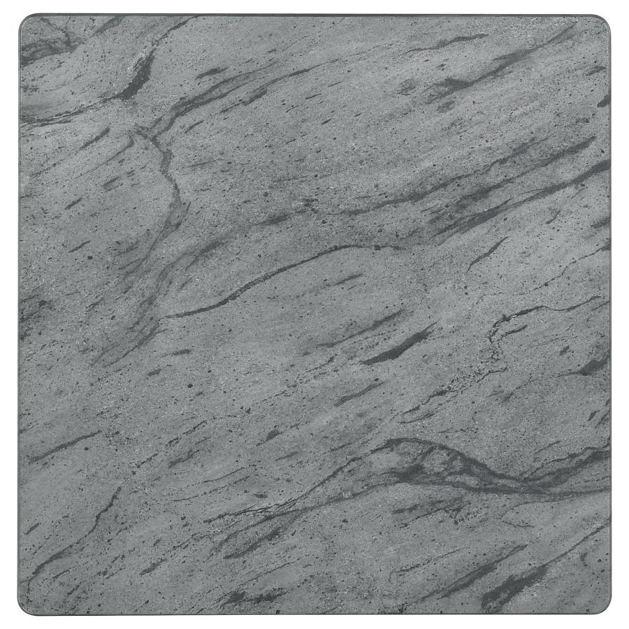 Mozzi Square Faux Marble Side End Table Grey and Black view 5