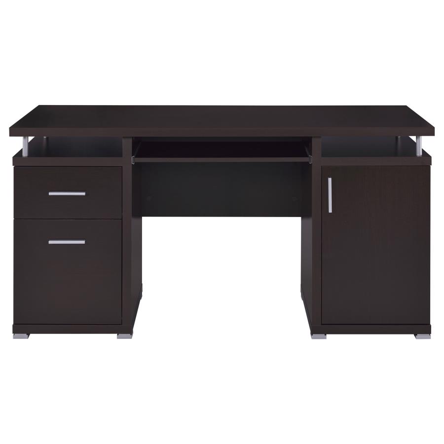 Tracy 55-inch 2-drawer Office Computer Desk Cappuccino view 4