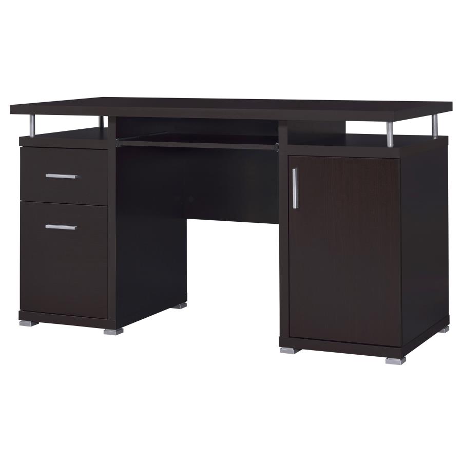Tracy 55-inch 2-drawer Office Computer Desk Cappuccino view 5