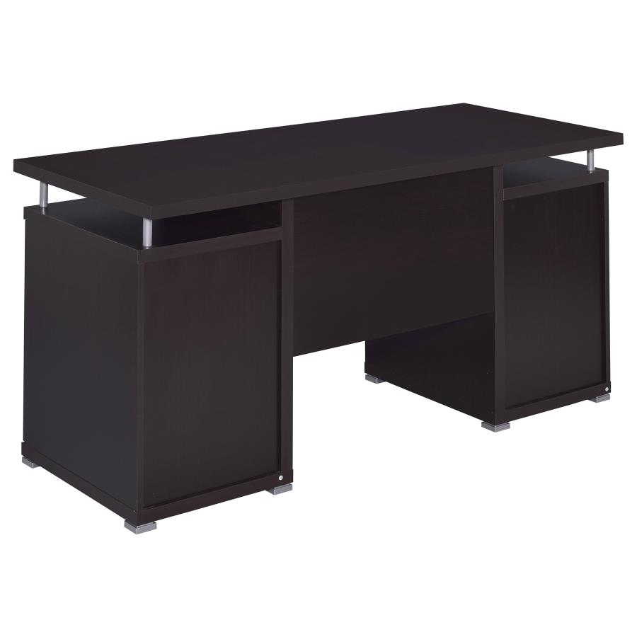 Tracy 55-inch 2-drawer Office Computer Desk Cappuccino view 7