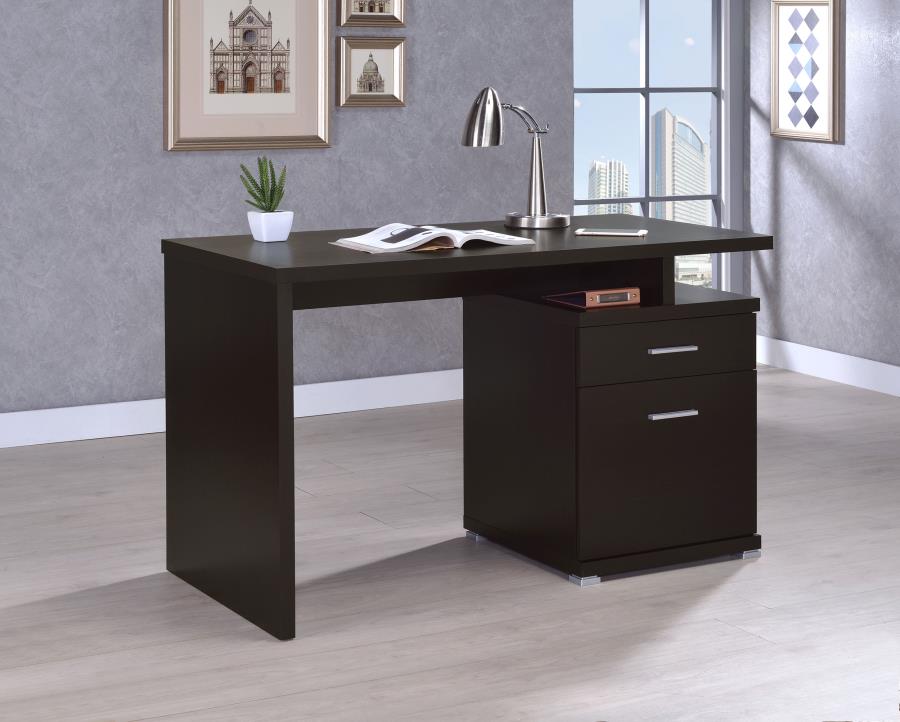 Irving 47-inch 2-drawer Office Computer Desk Cappuccino view 3