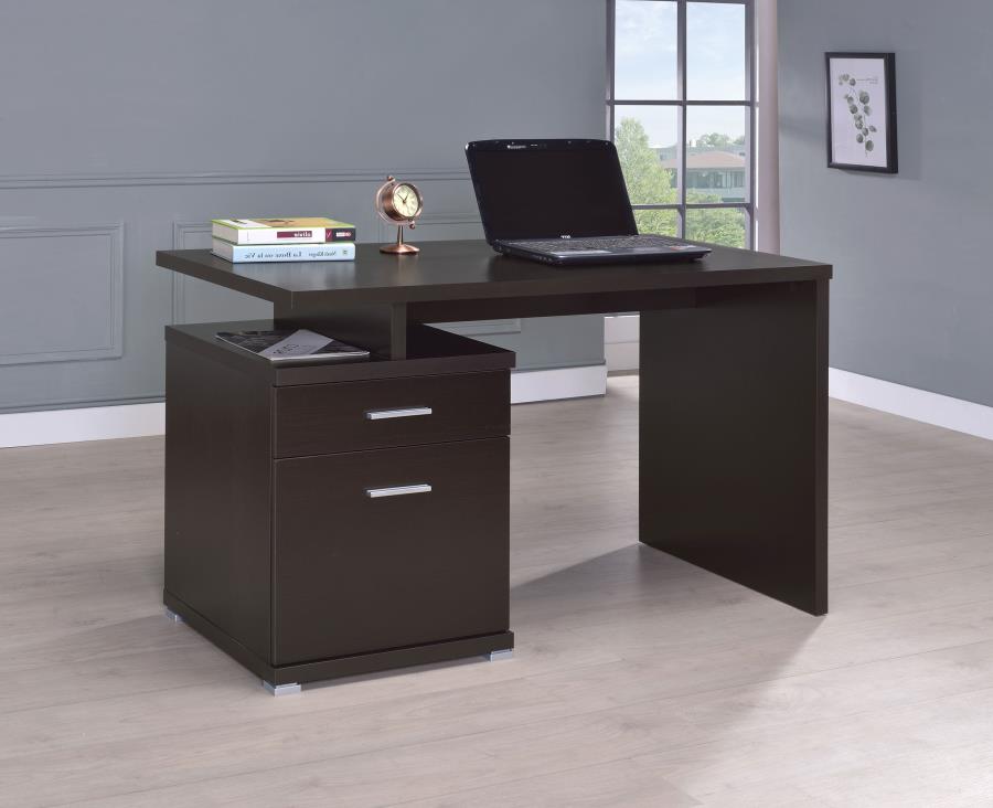 Irving 47-inch 2-drawer Office Computer Desk Cappuccino view 4