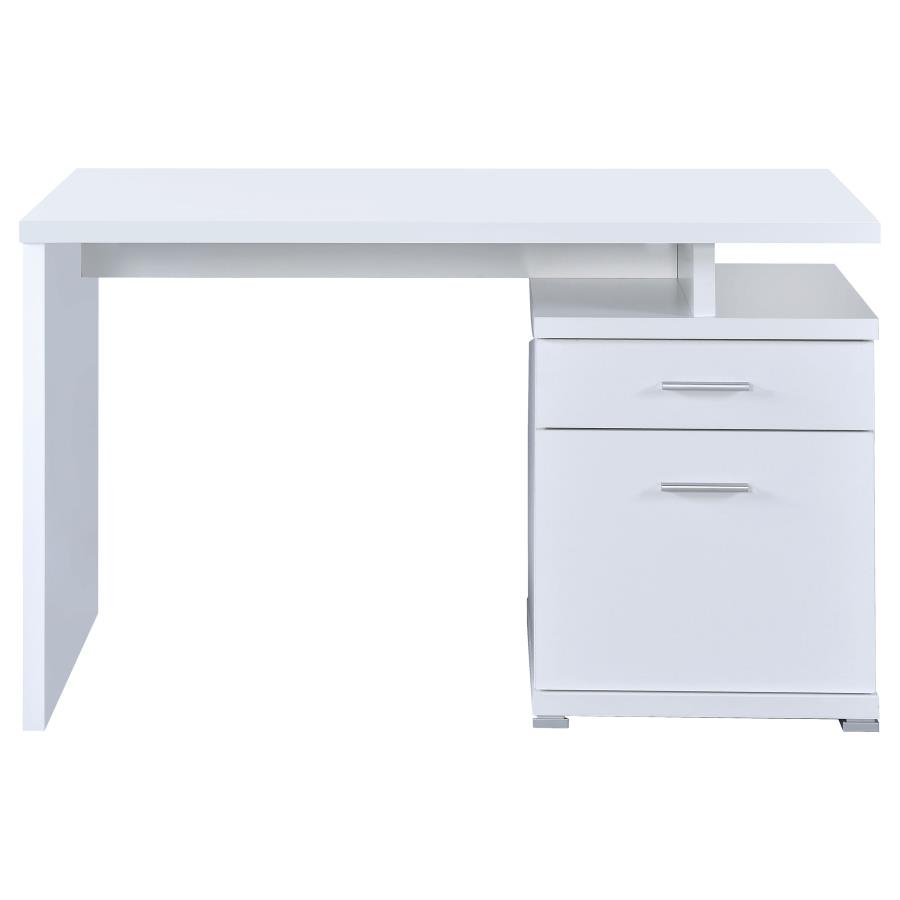 Irving 47-inch 2-drawer Office Computer Desk White view 6