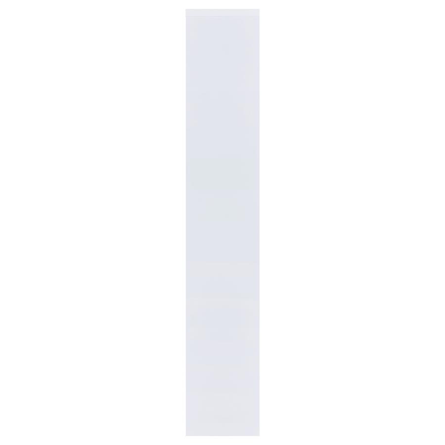 Theo 71-inch 6-shelf Bookshelf White view 4