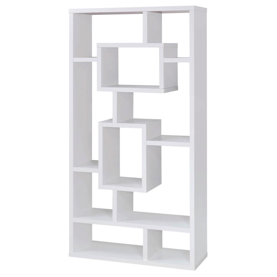Corey 71-inch 8-shelf Bookshelf White view 4