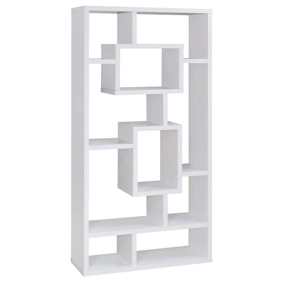 Corey 71-inch 8-shelf Bookshelf White view 6
