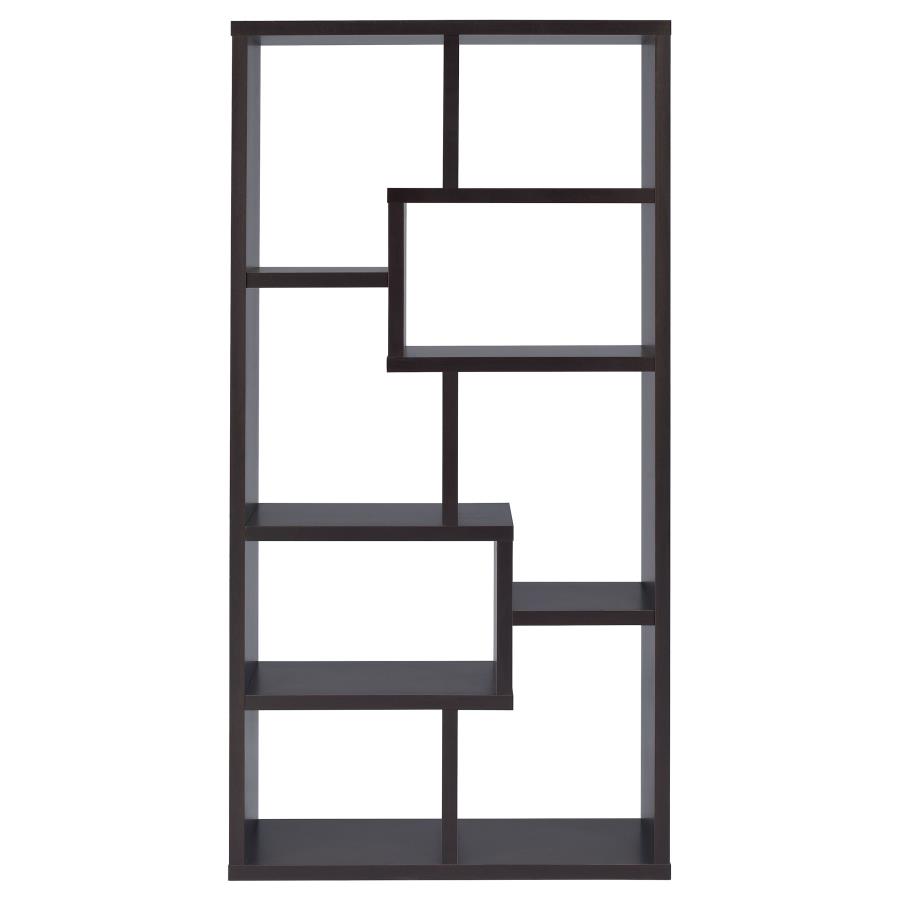 Theo 71-inch 6-shelf Bookshelf Cappuccino view 7