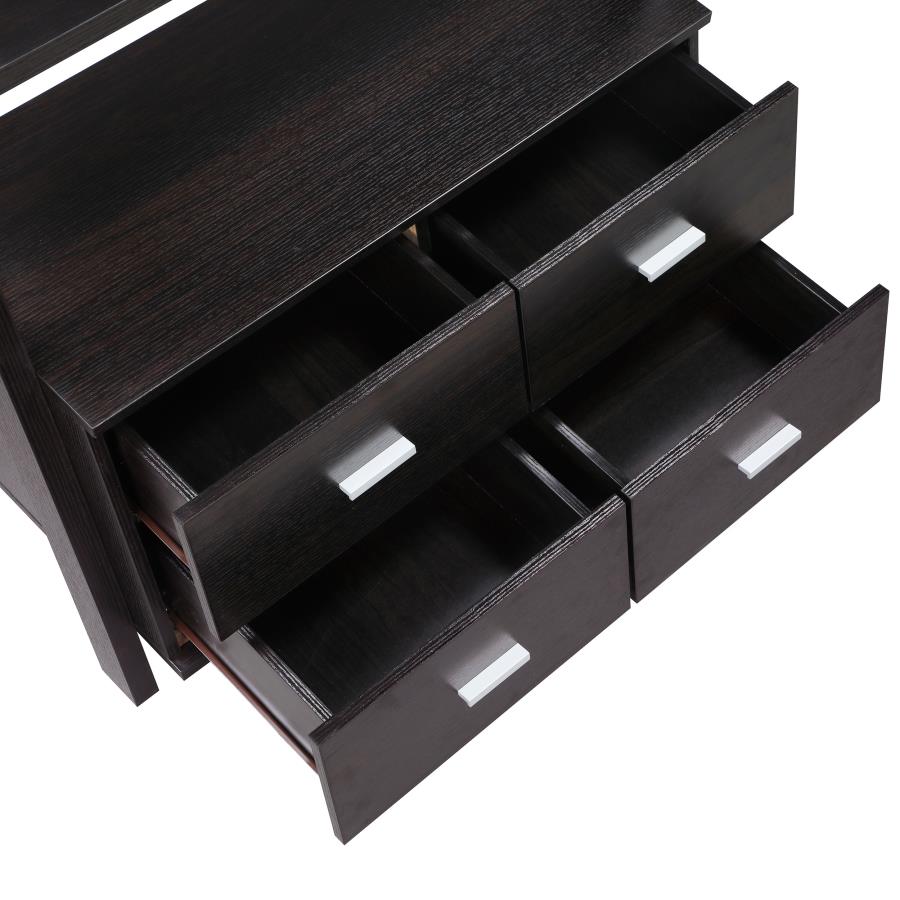 Colella 72-inch 5-shelf Storage Ladder Bookshelf Cappuccino view 3