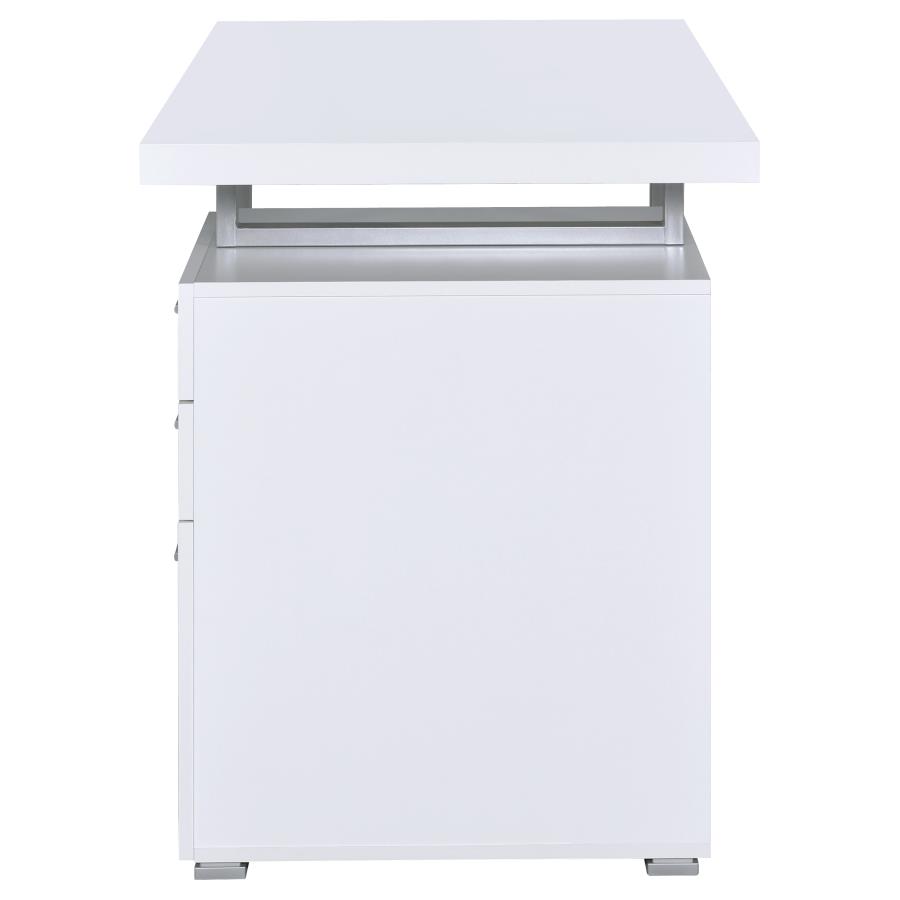 Brennan 47-inch 3-drawer Office Computer Desk White view 6