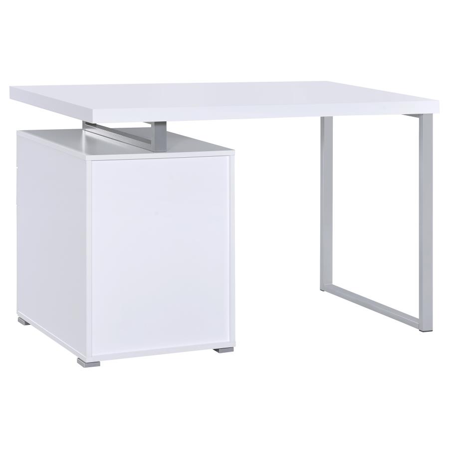 Brennan 47-inch 3-drawer Office Computer Desk White view 7