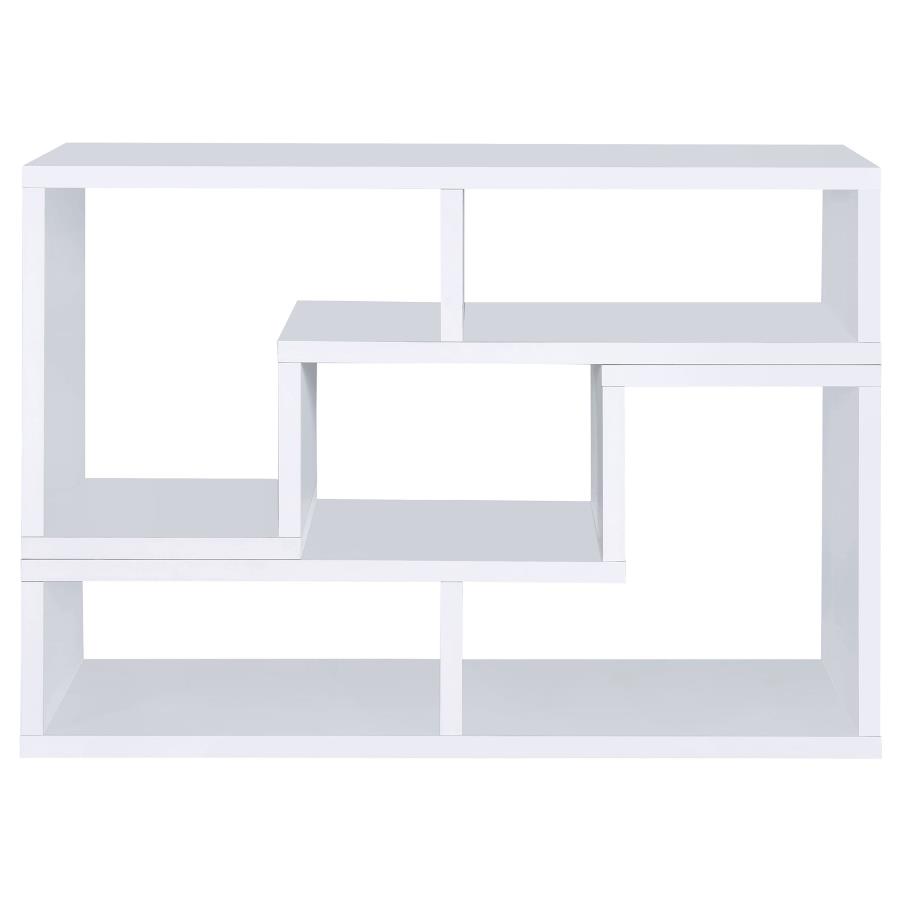 Velma Multipurpose TV Stand and Bookshelf White view 7