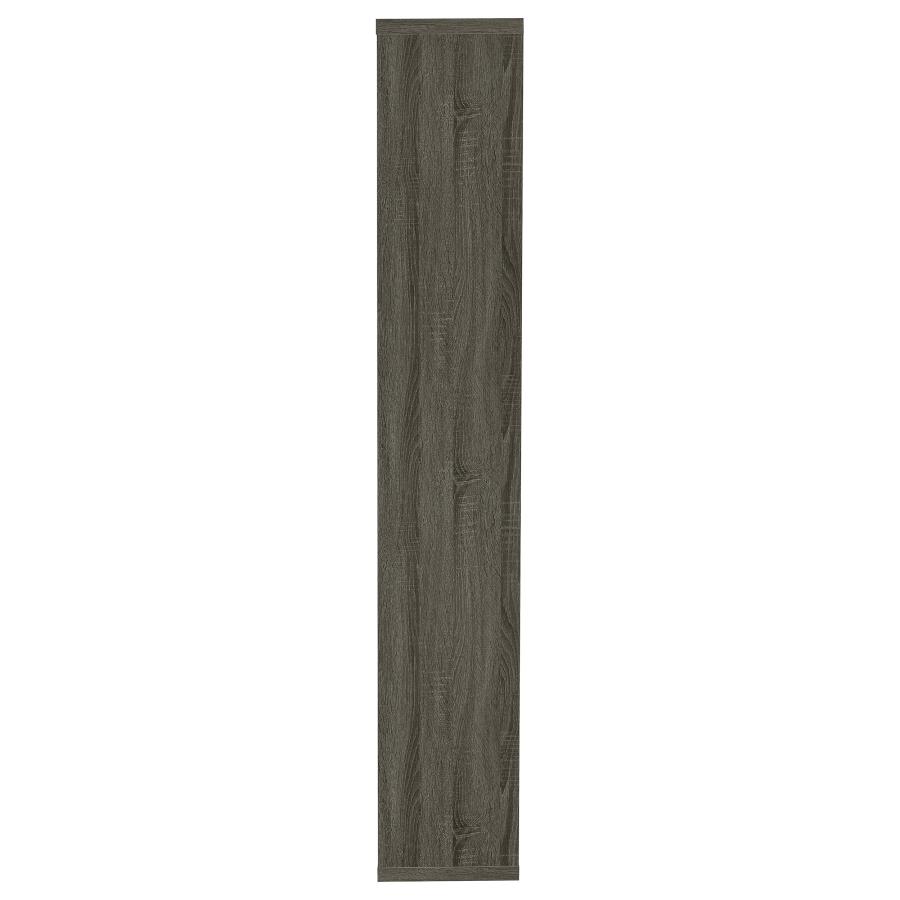 Theo 71-inch 6-shelf Bookshelf Weathered Grey view 5