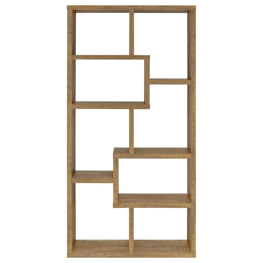 Theo 71-inch 6-shelf Bookshelf Mango view 3