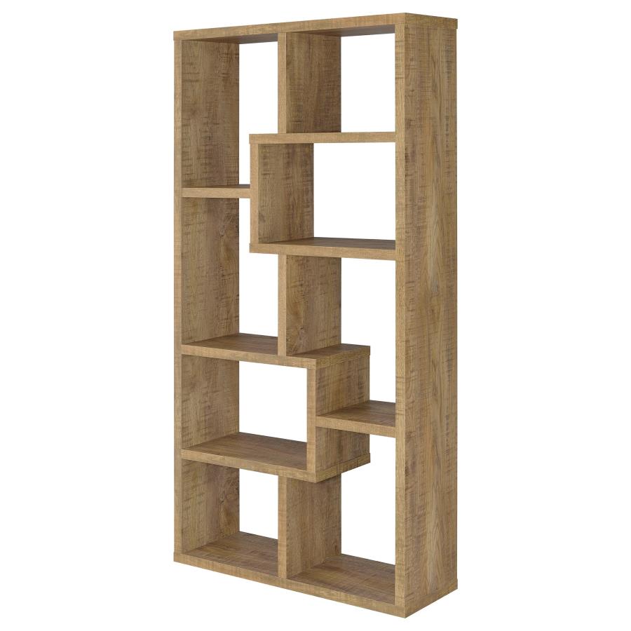 Theo 71-inch 6-shelf Bookshelf Mango view 4