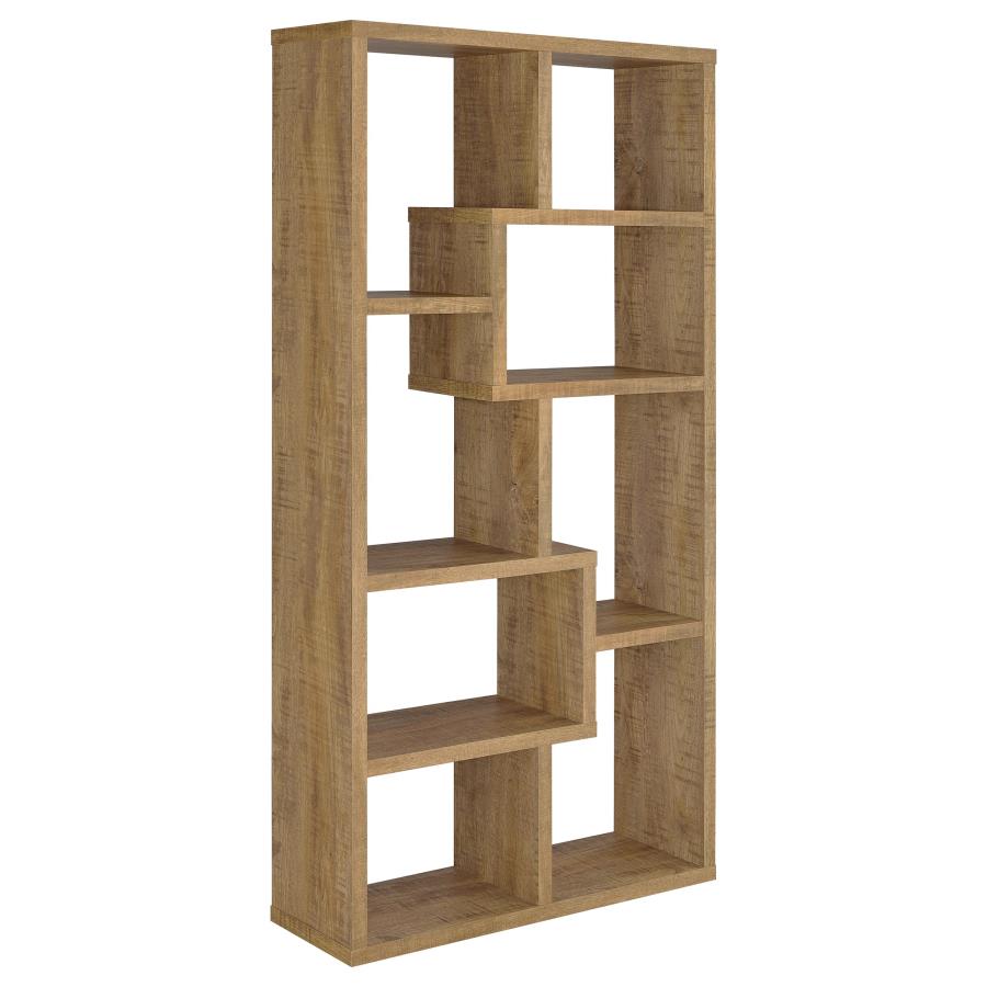 Theo 71-inch 6-shelf Bookshelf Mango view 6